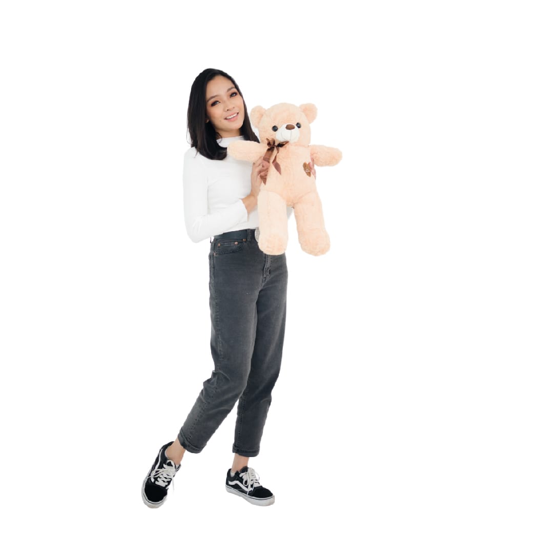 Fluffy teddy bear 60cm in light brown – Oppa Bear