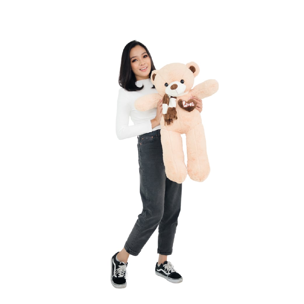 Iloveu teddy bear 80cm in light brown